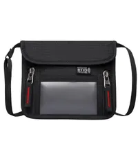 [Lunenon Soleil] 【防水・防盗仕様】パスポートケース 首下げ 多機能 旅行用証明書バッグ メンズ レディース RFID 収納 大容量 軽量 コンパクト (ブラック＋レッドジッパー) [ブラック＋レッドジッパー]