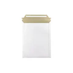 【新品】 厚紙封筒 A5 ビジネス封筒レターケース 100枚セット ネコポス クリックポストゆうパケット ヤマト運輸 ゆうパック日本郵便 メール便用 超厚手約300g梱包袋ホワイト郵便袋 開封ジッパー付 両面テープ付(100枚, A5サイズ高24.5cm  1