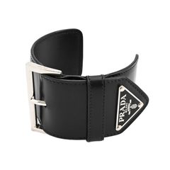 3/31まで限定値下げ［新品］PRADA レザー首輪 大型犬用 黒 スタッズ