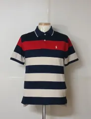 66) ポロラルフローレン ボーダー柄 半袖 ポロTシャツ