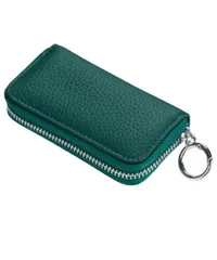 [Lunenon Soleil] キーケース メンズ 鍵ケース 本革 鍵ホルダー コンパクト レザー 6連フック カード収納付 スマートキー対応 鍵収納 車 多機能 バイク用 鍵入れ カラビナ付 人気 ギフト ミニ (ダークグリーン) [ダークグリーン]