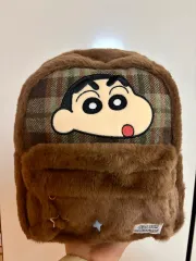 クレヨンしんちゃん ファー バックパック ブラウン