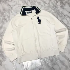 ポロラルフローレン ビックポニー ジップアップ ジャケット 白
