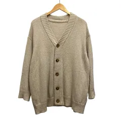 ジャーナルスタンダード ラックス JOURNAL STANDARD LUXE カーディガン 長袖 Vネック 無地 コットン混 23-080-440-0340-4-0 ベージュ