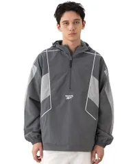 新品 [リーボック] ブランド ロゴ ワンポイント 刺繍 軽量 防風 フード付き ナイロン アノラックパーカー ウィンドブレーカー rm-5111