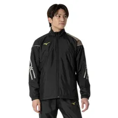 新品 トレーニングウエア MC-LINE ブレスサーモ 裏地 ウォーマー ジャケット 吸湿発熱 撥水 防風 32MEB631 ブラック×ゴールド S