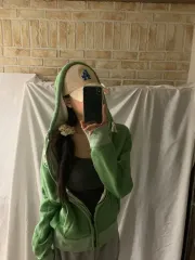 アバクロンビー フード ジップアップ S ライトグリーン