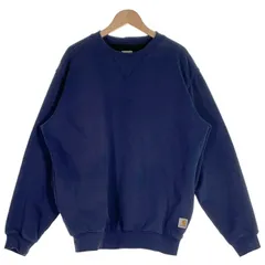 Carhartt カーハート 前V クルーネックスウェットトレーナー 内メッシュサーマル ネイビー Size L-XL 相当