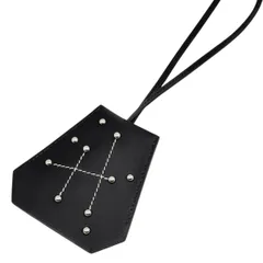 エルメス HERMES クロシェット ロング ネックレス キーリング チャーム ネックレス レザー ブラック レディース 【中古】のサムネイル