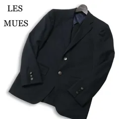 LES MUES レミュー 通年 背抜き★ SUPER100'S 刻印 銀ボタン テーラード ジャケット ブレザー 紺ブレ Sz.Y4 メンズ ネイビー