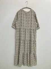 Hudson honey ハドソンハニー ワンピース L アイボリー 花柄・ボタニカル柄 半袖 ロング・マキシ丈 ティアード