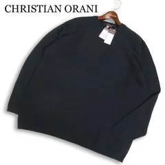 【新品 未使用】 CHRISTIAN ORANI クリスチャンオラーニ オーバーサイズ★ ニット セーター Sz.LL メンズ 黒 大きいサイズ
