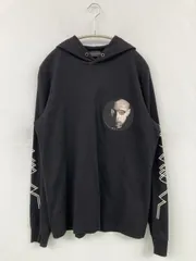 DIESEL BLACK GOLD パーカー S ブラック コットン 前面プリント プルオーバー 長袖