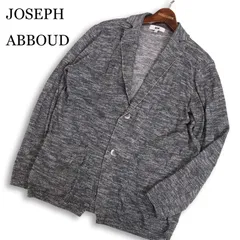 JOSEPH ABBOUD ジョセフ アブード 通年 メランジ★ アンコン ニット テーラード ジャケット Sz.M メンズ グレー