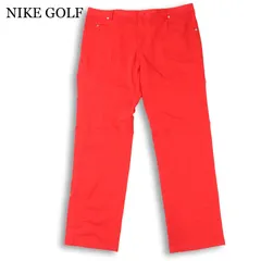 NIKE GOLF ナイキ ゴルフ 通年 ロゴ刺繍★ DRY FIT カラー スラックス パンツ Sz.37 メンズ 大きいサイズ 特大
