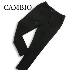 CAMBIO カンビオ 通年★ ジャージ ストレッチ イージー リブ切替 サルエル ジョッパーズ パンツ Sz.S メンズ 黒のサムネイル