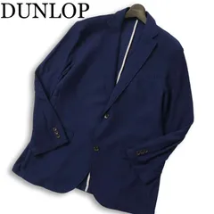 DUNLOP ダンロップ ゴルフ 春夏 ストレッチ ハニカム メッシュ テーラード ジャケット Sz.LL メンズ ネイビー 大きいサイズ