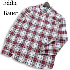Eddie Bauer エディーバウアー 長袖 ボタンダウン チェック★ ネル シャツ Sz.XL メンズ アウトドア 大きいサイズ
