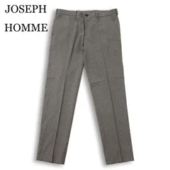JOSEPH HOMME ジョセフ オム 秋冬 裏起毛★ 千鳥柄 ストレッチ トラウザー スラックス パンツ Sz.50 メンズ 灰 大きいサイズのサムネイル