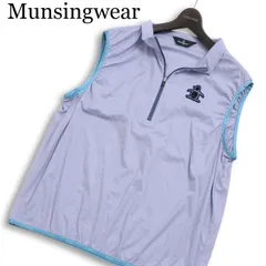 Munsingwear マンシングウェア ゴルフ 春夏 ロゴワッペン バックプリント★ ハーフジップ ベスト Sz.LL メンズ 大きいサイズのサムネイル