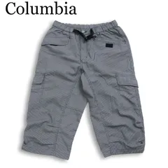 Columbia コロンビア 112 PM8703 春夏★ 千鳥柄 ブルーステム 3/4 クロップド カーゴ パンツ Sz.M メンズ アウトドア