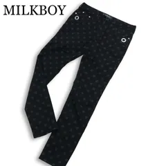 MILKBOY ミルクボーイ 通年★ ドット ストレッチ 5ポケット スキニー パンツ 日本製 Sz.M メンズ 黒のサムネイル