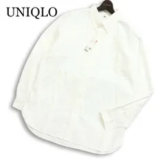 【新品 24SS】 UNIQLO ユニクロ 通年★ 長袖 ボタンダウン オックスフォード シャツ Sz.XL メンズ 未使用 大きいサイズ