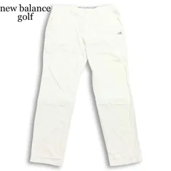new balance golf ニューバランス ゴルフ 春夏 ロゴプリント★ ストレッチ スラックス パンツ Sz.6 メンズ 白 大きいサイズ