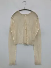 Kastane カスタネ カーディガン/ボレロ F アイボリー 無地 ショート丈 長袖