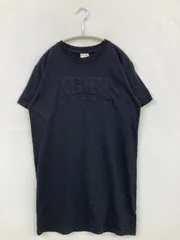 X-GIRL エックスガール Tシャツ/カットソー 1 ブラック 無地 ロング丈 半袖 クルーネック(丸首)
