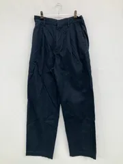 SIMPLICITE サンプリシテ チノパンツ ネイビー クロップド・半端丈 コットン 無地 ワイド・ルーズ ハイウエスト ストレート