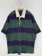UNIQLO ユニクロ ポロシャツ M グリーン ボーダー柄 半袖