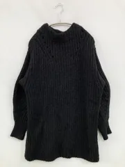 SENSE OF PLACE センスオブプレイス ワンピース F ブラック ウール・ニット ナイロン 台形 長袖 無地