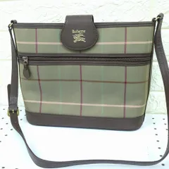 バーバリーズ ノバチェック柄 ショルダーバッグ ヴィンテージ ブラウン