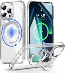 ★MINIKA iPhone 13 Pro Max 用 ケース Magsafe 対応 360度回転 スタンド付き 多機能 スマホケース いPhone 13 Pro Max ケース クリア 米軍MIL規格 耐衝撃 指紋防止 黄変防止