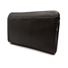 【美品✨】BURBERRY leather clutchbag バーバリー レザー素材 クラッチバッグ セカンドバッグ シボ革 ロゴ型押しノバチェック ブラック