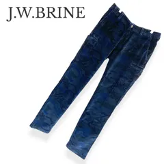 J.W.BRINE ジェイダブリューブライン ネイビー コーデュロイ カーゴパンツ カモフラージュ メンズ パンツ ワークパンツ カジュアル ゆったり【サイズ48】M～Lサイズ相当 1036KZ