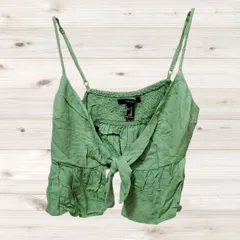 A1314 フォーエバー21 FOREVER 21 キャミソール ノースリーブ(M) 緑のサムネイル