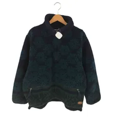 ウールリッチ WOOLRICH 90S USA製 ノルディック柄 ハーフジップ プルオーバー ボアジャケット メンズ import：XL 