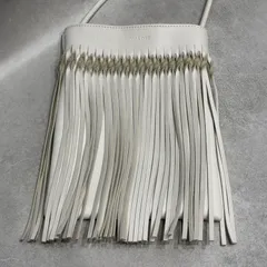 NOMADIS ノマディス フリンジ ショルダーバッグ レザー ホワイト 白 レディース フリンジバッグ レザーバッグ 肩掛け 斜め掛け ブランドバッグ カジュアル レディースバッグ シンプル デザインバッグ