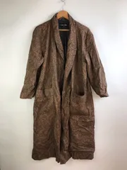 Calvin Klein ペイズリー柄ロングガウンコート レディース M ブラウン 3172202603070032