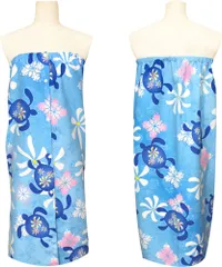 アスカ ASKA マリン まきまきたおる ハワイアン柄まきたおる ホヌパイン タオル サラッとドライ ラップタオル 海 プール マリンスポーツ 着替え 軽量 コンパクト 子供 大人  ASKPMA2HOP BLU ブルー