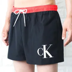 水着 メンズ サーフパンツ ビーチショーツ 海パン カルバンクライン ブランドロゴ ハーフパンツ 短パン 水陸両用 CALVIN KLEIN KM0KM00901