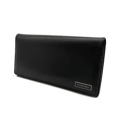 【美品✨】BURBERRY BLACK LABEL leather wallet バーバリーブラックレーベル レザー素材 長財布 ロゴプレート ノバチェック柄 ブラック