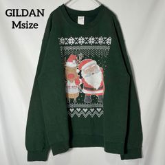 SUTTON クリスマス オールドデザイン 袖太スウェットトレーナー濃緑