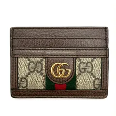 GUCCI グッチ GGスプリーム オフィディア カードケース PVC レザー ブラウン GG