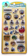 PUPPET SUNSUN うるちゅるPOPシール スンスン ゾンゾン 立体シール