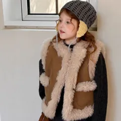 海外子供服　子供服　ベスト　ファーベスト　ムートンベスト