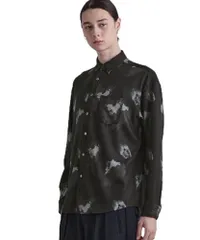 新品 [ ティーケー タケオキクチ ] カジュアルシャツ スモークブラープリントシャツ C0185168 メンズ ブラック(019) 02(M)