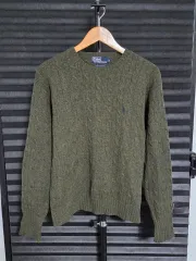 POLO RALPH LAUREN ポロラルフローレン ラムウール ケーブル クルーネック ニット セーター | 00068